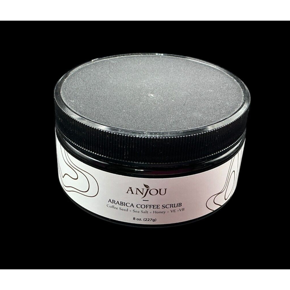 ANJOU ARABICA COFFEE SCRUB W/ COFFEE‎ SEED -SEA SALT -HONEY VITAMIN E & B 8oz